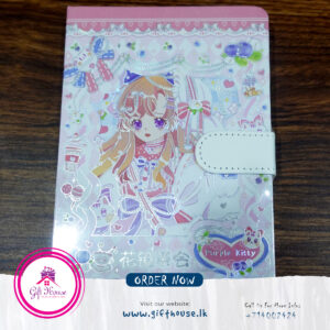 Youthful Beauty Girl Notebook 100 Sheets Color Page Illustration Magnetic Buckle Soft Leather Cute Diary Student Notepad